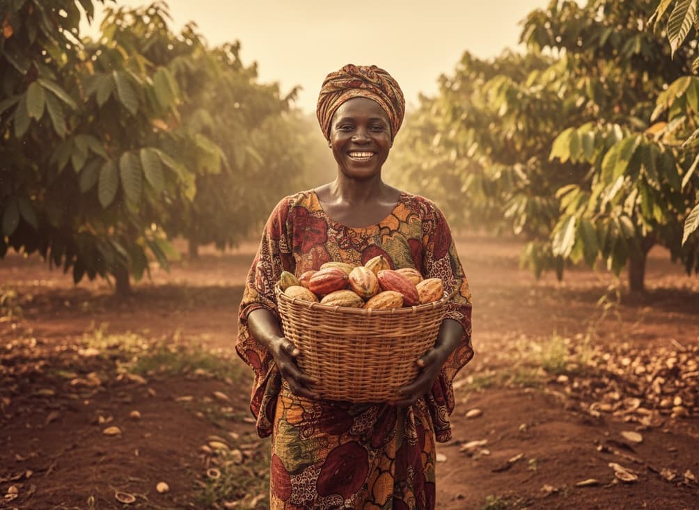 Farmer with harvest